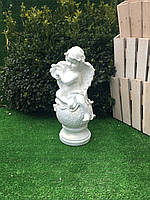 Садова фігура ангел  на кулі з арфою (висота 34 см )