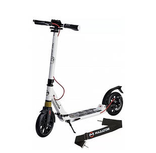 Самокат міської Maraton GMC БІЛИЙ з двома амортизаторами