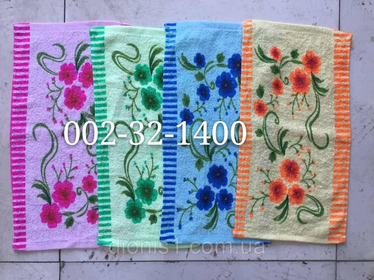 Кухонний рушник квітка махра розмір 25х50 20 шт в уп. колосо, фото 1
