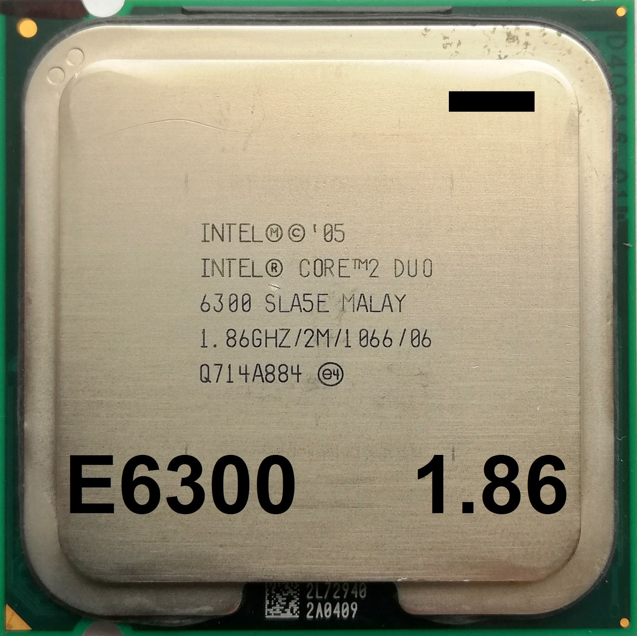 Процесор Intel Core 2 Duo E6300 SL9TA, SL9SA, SLA5E 1.86 GHz 2M Cache 1066 MHz FSB Socket 775 Б/В - МІНУС