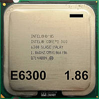 Процессор Intel Core 2 Duo E6300 SL9TA, SL9SA, SLA5E 1.86GHz 2M Cache 1066 MHz FSB Socket 775 Б/У - МИНУС