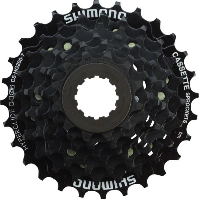 Касета CS-HG200-7 SHIMANO 12-28T 7 швидкостей чорний без пакування, фото 1