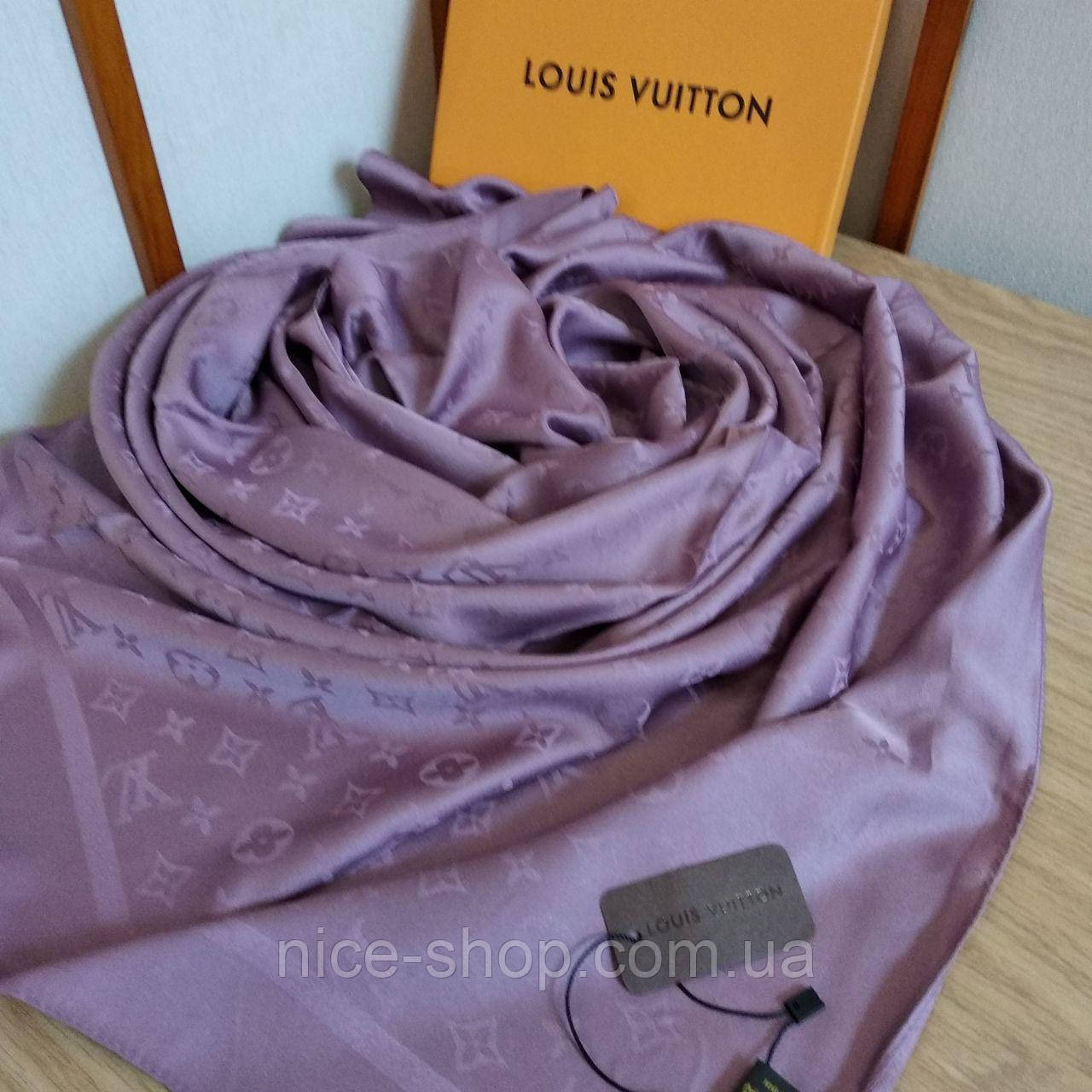 Хустка Louis Vuitton шовк, кольору пильної троянди