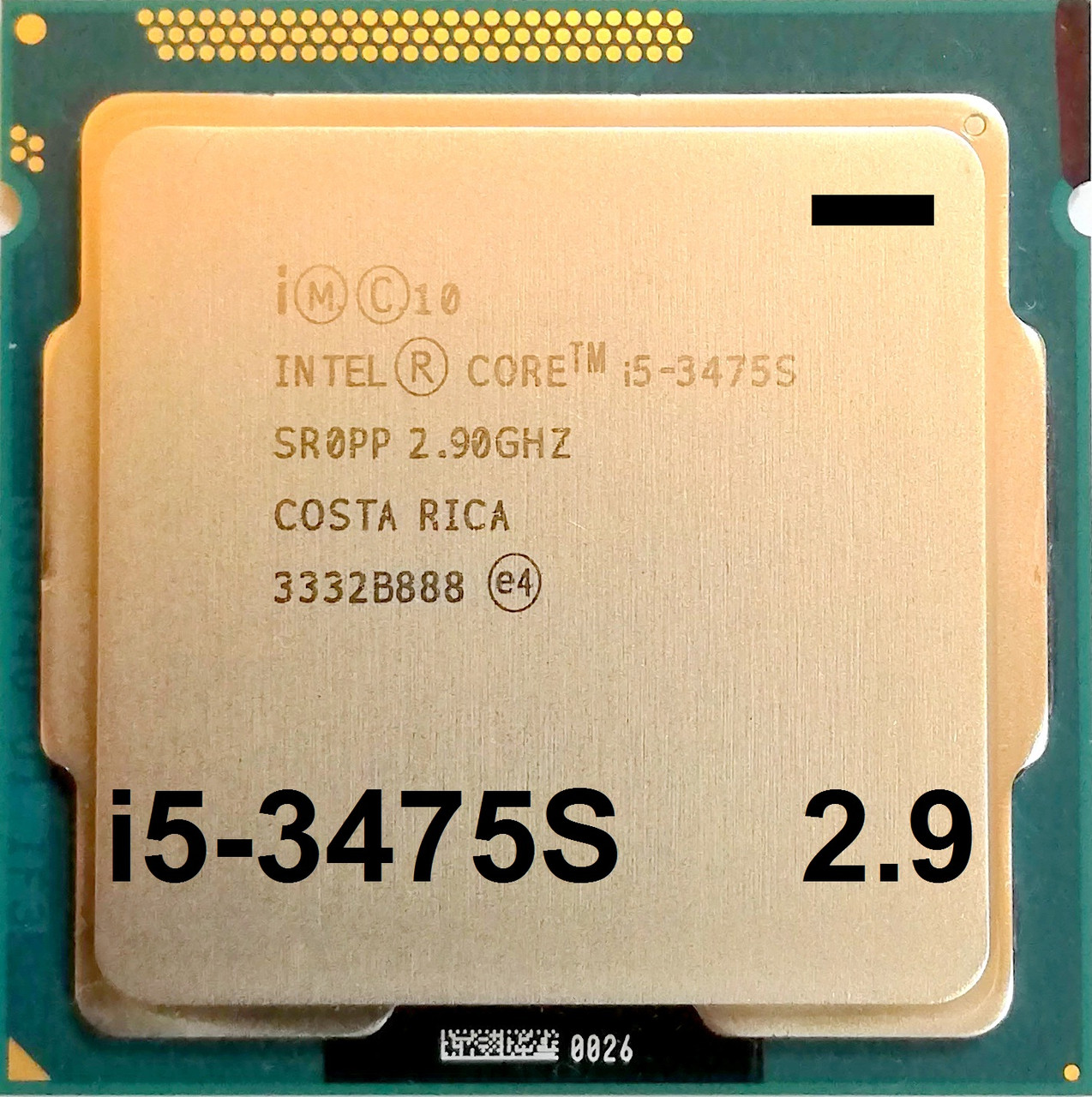 Процессор Intel Core i5-3475S E1 SR0PP 2.9 up 3.6GHz 6M Cache FCLGA Socket 1155 Б/У - МИНУС