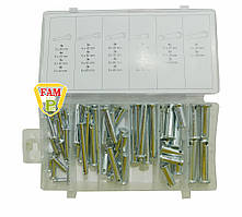 Штифти з головкою і отворами в кінці стрижня YATO Ø = 5-12 мм, наб. 60 шт., YT-06786