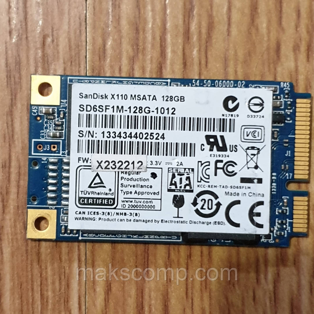 SSD Sandisk X110 128GB msata, фото 1