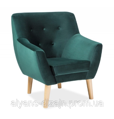 Крісло Nordic 1 Velvet ( Нордік 1 Вельвет зелений)