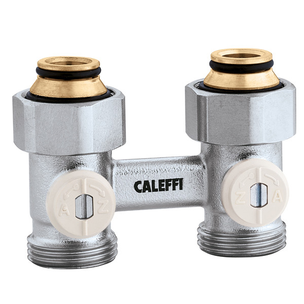 Кран нижнього підключення сталевого радіатора 3/4"x 3/4" прямий Caleffi (301050)