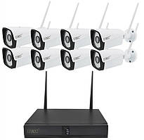 Комплект відеоспостереження бездротовий 1080P UKC CAD-6678 WiFi на 8 камер