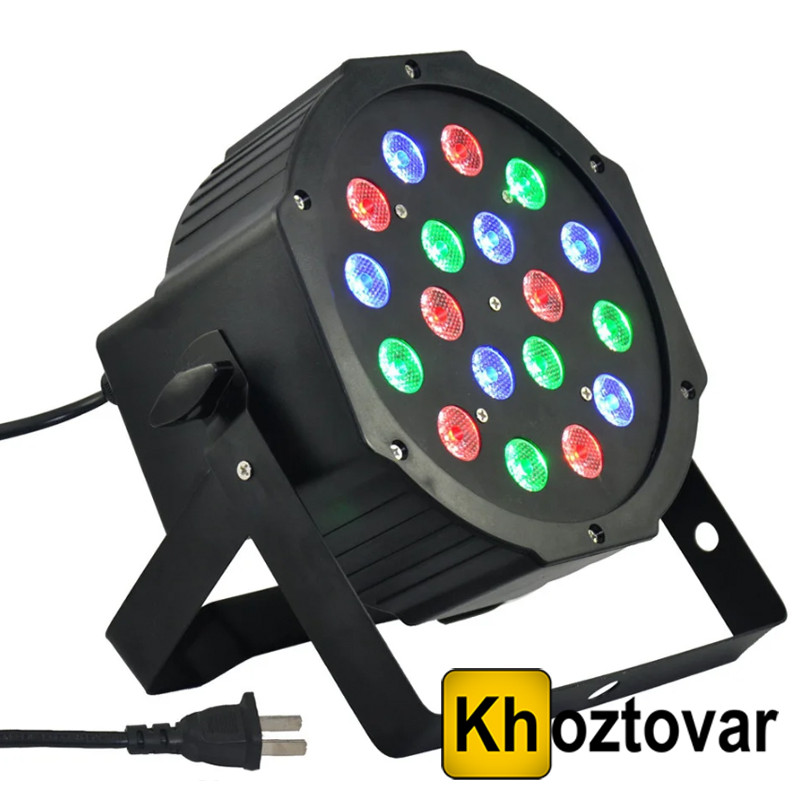 Профессиональный светодиодный мини-прожектор Led Flat Par Light 1WX18 - фото 1 - id-p411883039