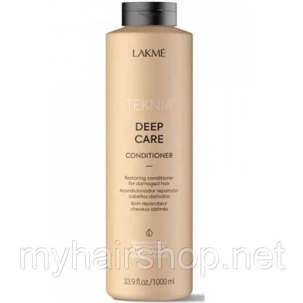 Відновлювальний кондиціонер для пошкодженого волосся LAKME TEKNIA DEEP CARE CONDITIONER 1000 мл - фото 1 - id-p176644015