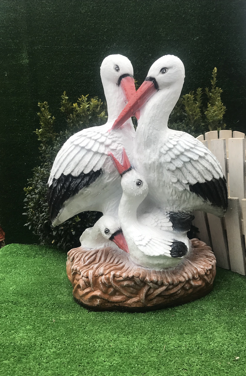 Садова фігура Лелеки сім'я ( висота 54 см), фото 1