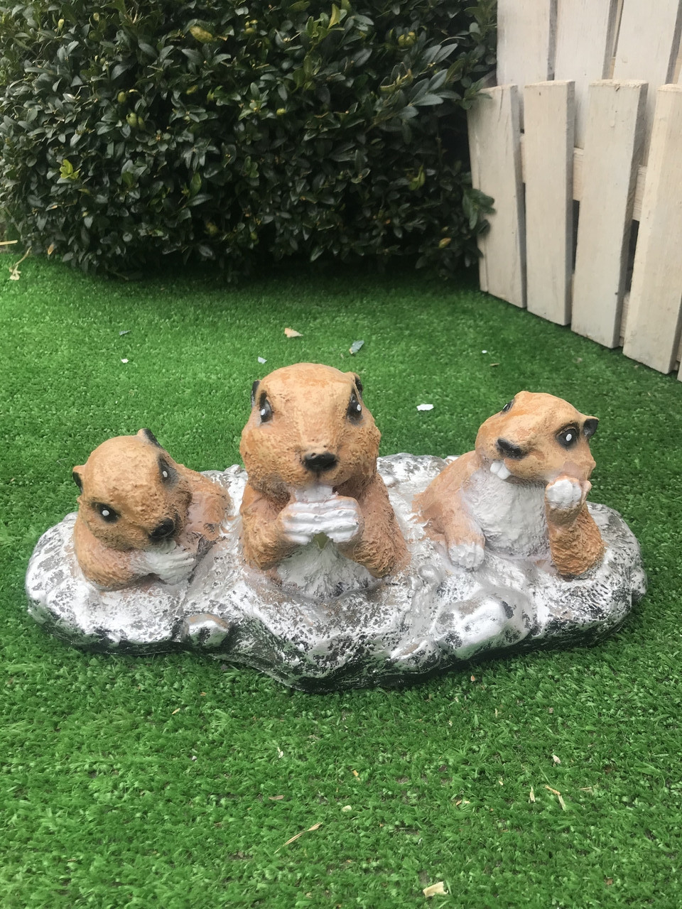 Садова фігура сурікат сімейка (висота 14 см ), фото 1