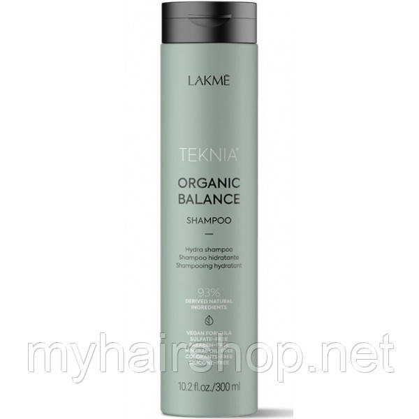 Безсульфатний зволожувальний шампунь для всіх типів волосся LAKME TEKNIA ORGANIC BALANCE SHAMPOO 300 мл