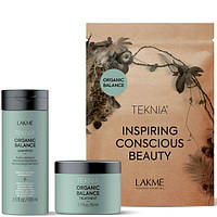 Дорожный набор увлажняющий для всех типов волос LAKME TEKNIA ORGANIC BALANCE TRAVEL PACK