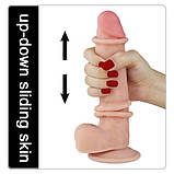 Фалоїмітатор із мошокою Sliding Skin Dual Layer Dong 8", фото 6