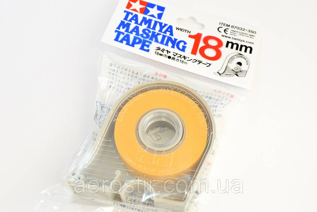 Стрічка маскувальна в пеналі 18 mm Tamiya 87032