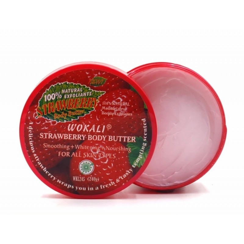 Крем для тіла на основі олії Wokali Strawberry Body Butter WKL245