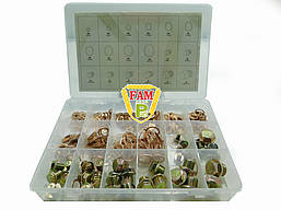 Шайби Ø = 6 - 20 мм і загушкы М8 - М20, G 1/4 мідні YATO в пластиковій коробці наб. 534 шт. YT-06864