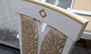 Стул обеденный деревянный для гостиной и кухни в классическом стиле Гранд Микс мебель, цвет белый, фото 2