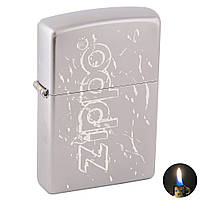 Зажигалка Zippo 200 Brushed Chrome серая