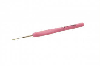 Гачок для в'язання No1.25 алюмінієвий TULIP Etimo рожева ручка
