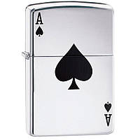 Зажигалка Zippo 24011 Reg Hi Polish Chr Lucky Ace