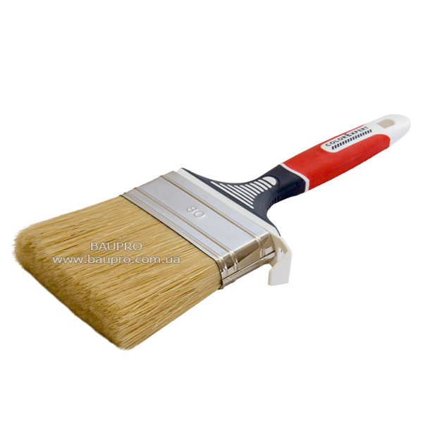 Пензель COLOR EXPERT флейцевий 80 мм*18 мм, 3К ручка Gold, фото 1