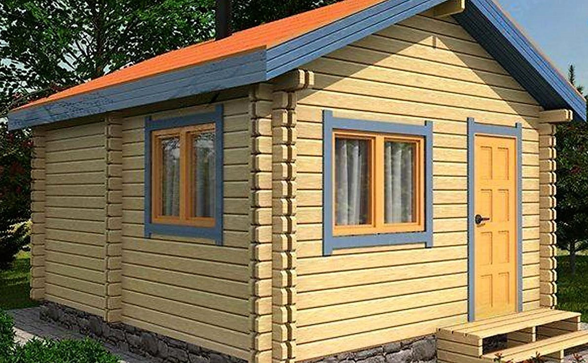 Баня дерев'яна з профільованого бруса 4х5