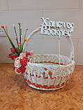 Великодній кошик з декором.Пасхальная корзина. Великодній декор. Кошик для пасти., фото 3