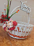 Великодній кошик з декором.Пасхальная корзина. Великодній декор. Кошик для пасти., фото 5