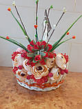 Великодній кошик з декором.Пасхальная корзина. Великодній декор. Кошик для пасти., фото 8