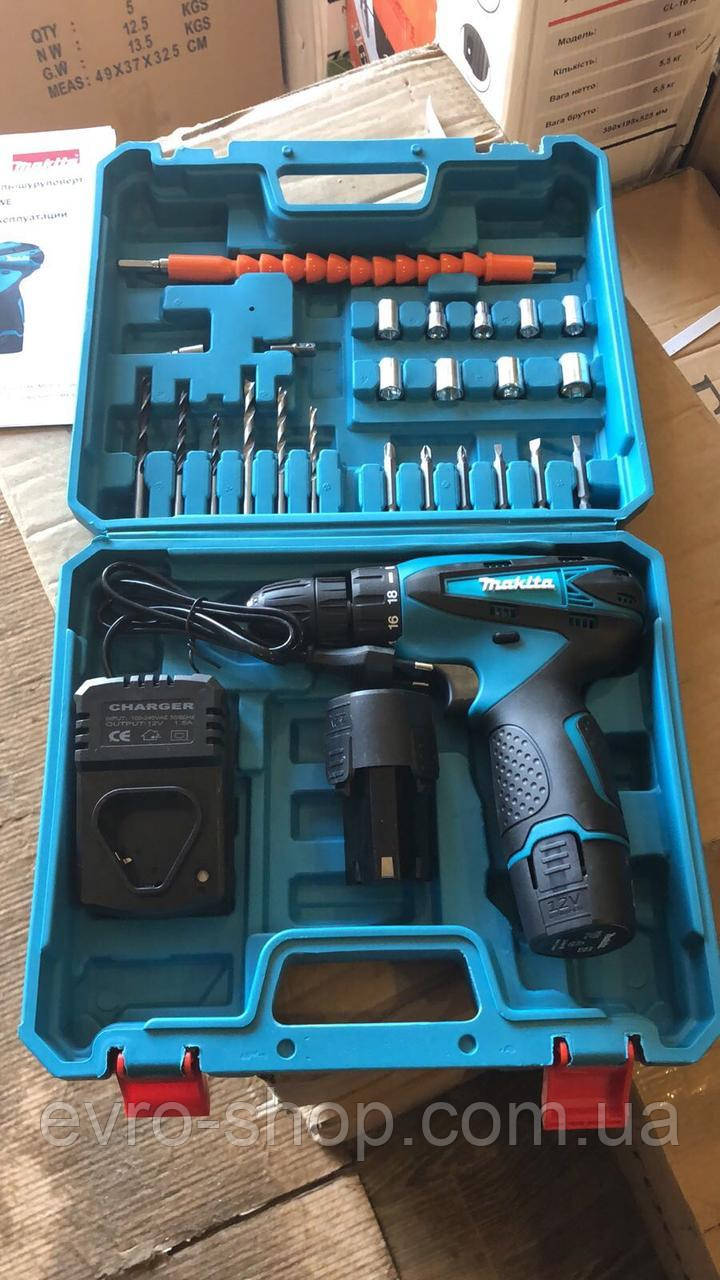 Акумуляторний шуруповерти Makita (Макіта DF330DWE 12V | LI-ION | Шуруповерт акумуляторний makita, фото 1