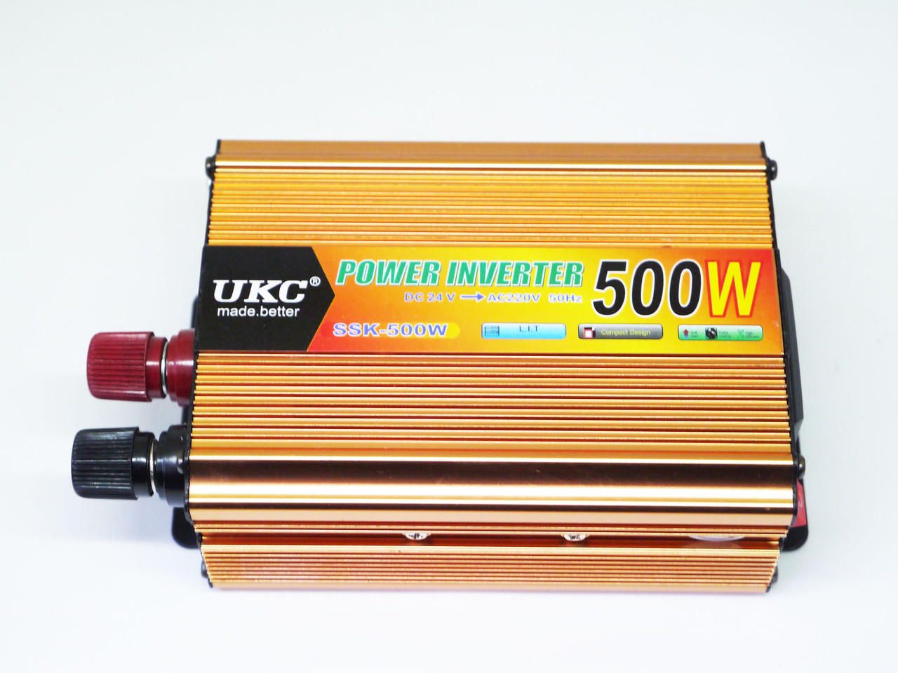 Інвертор UKC 500W 24V Перетворювач струму AC/DC Gold, фото 1