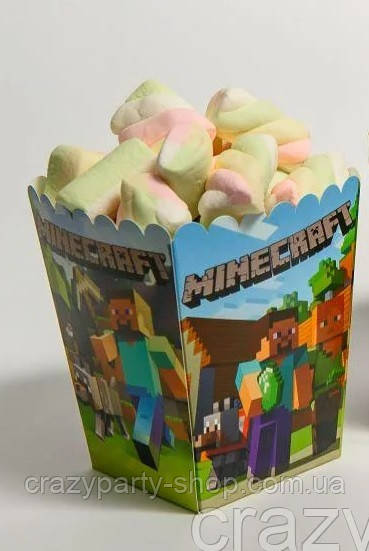 Коробочка для попкорну та солодощів Майнкрафт, фото 1