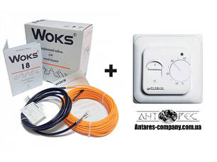 Тепла підлога Woks-18 + механічний регулятор RTC 70.26 Преміум(Р)