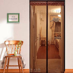 Дверна москітна сітка на магнітах (розмір 210х120см) коричнева