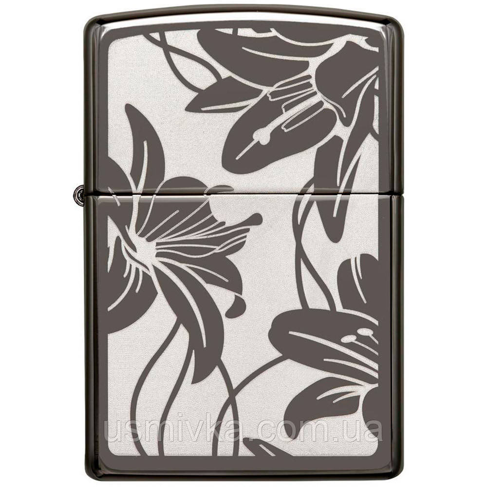 Зажигалка Zippo 29426 Lily Black Ice - фото 3 - id-p672280859