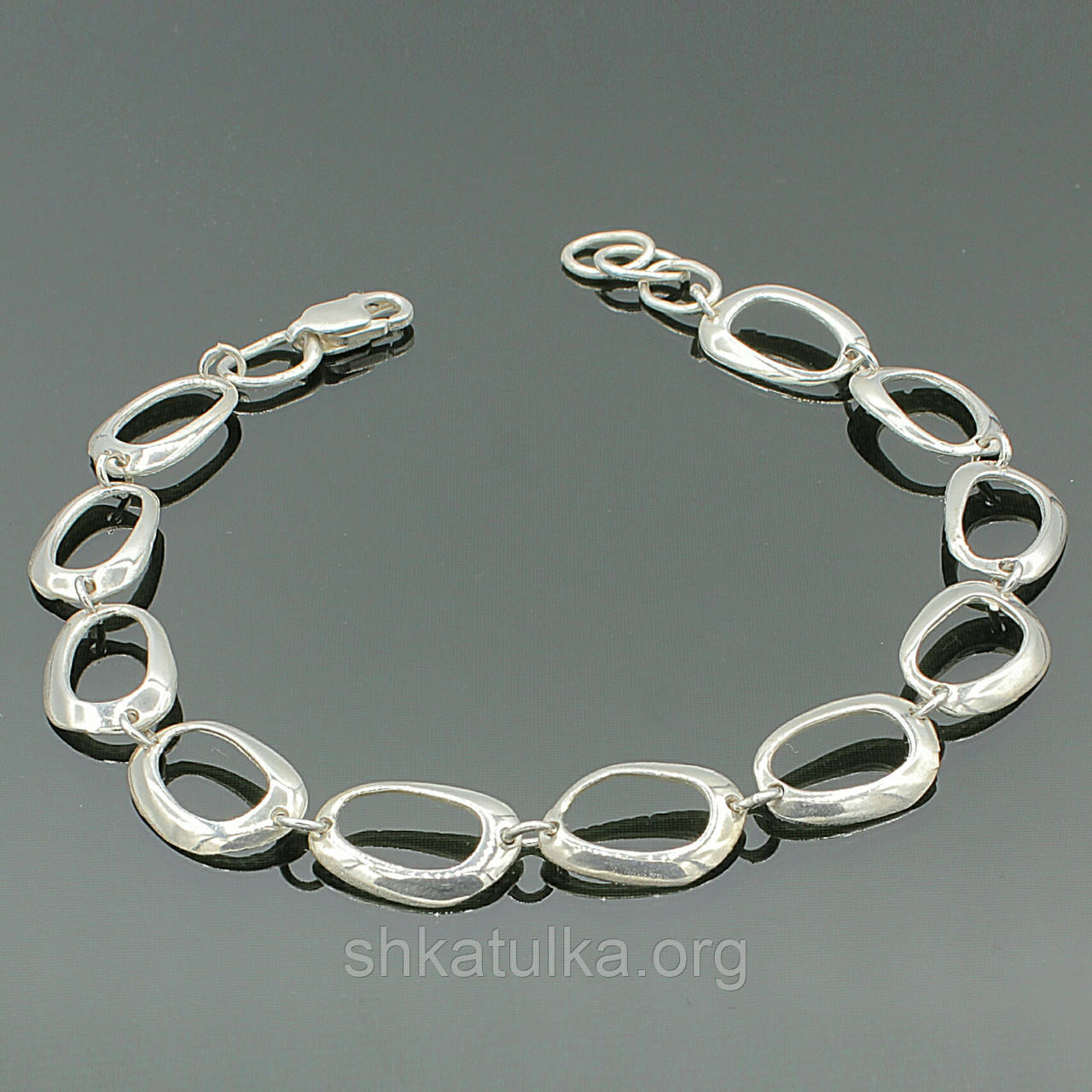 Браслет зі срібла ''Неоліт'' без камінців-вставок