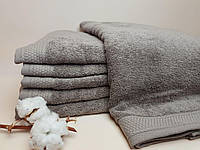 Махровое полотенце серо-коричневое 110х60 Турция