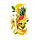 Вінілова наклейка на холодильник Фруктовий сік плівка цитруси на білому тлі глянцева ананас 650*2000 мм, фото 2