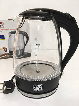 Чайник скляний PROMOTEC PM-810 Black (6 шт./ясть)