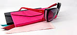 Сонцезахисні окуляри Dior 11207 Col.5 котяче око колір оправи чорний глянсовий, червоні дужки, лінзи градієнт, фото 6