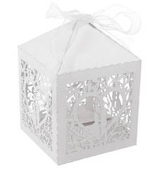 Бонбоньєрка (коробочка для цукерок) "In Love", матеріал картон, колір - білий