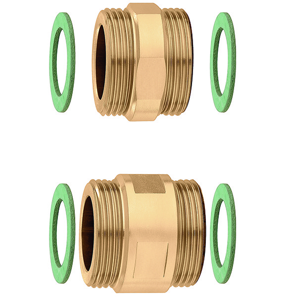 Комплект з'єднання 1.1/4"x 1.1/4" групи Caleffi з колектором (675004), фото 1