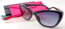 Сонцезахисні окуляри Dior 11207 Col.1 котяче око колір оправи чорний глянсовий, лінзи чорний градієнт