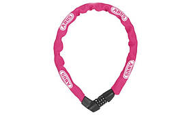 Цепковий велозамок ABUS 1385/85 Tresor, 4-значний код, захист для велосипеда, 85 см, рожевий