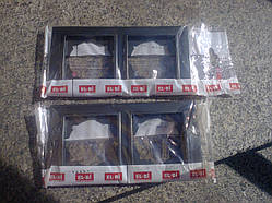 Рамка подвійна El-Bi ZENA димчатий 0525