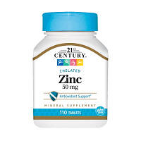 Витамины и минералы 21st Century Zinc 50 mg, 110 таблеток