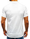 Чоловіча футболка поло Supreme (Ідеальна) біла (маленька емблема) бавовна, фото 3